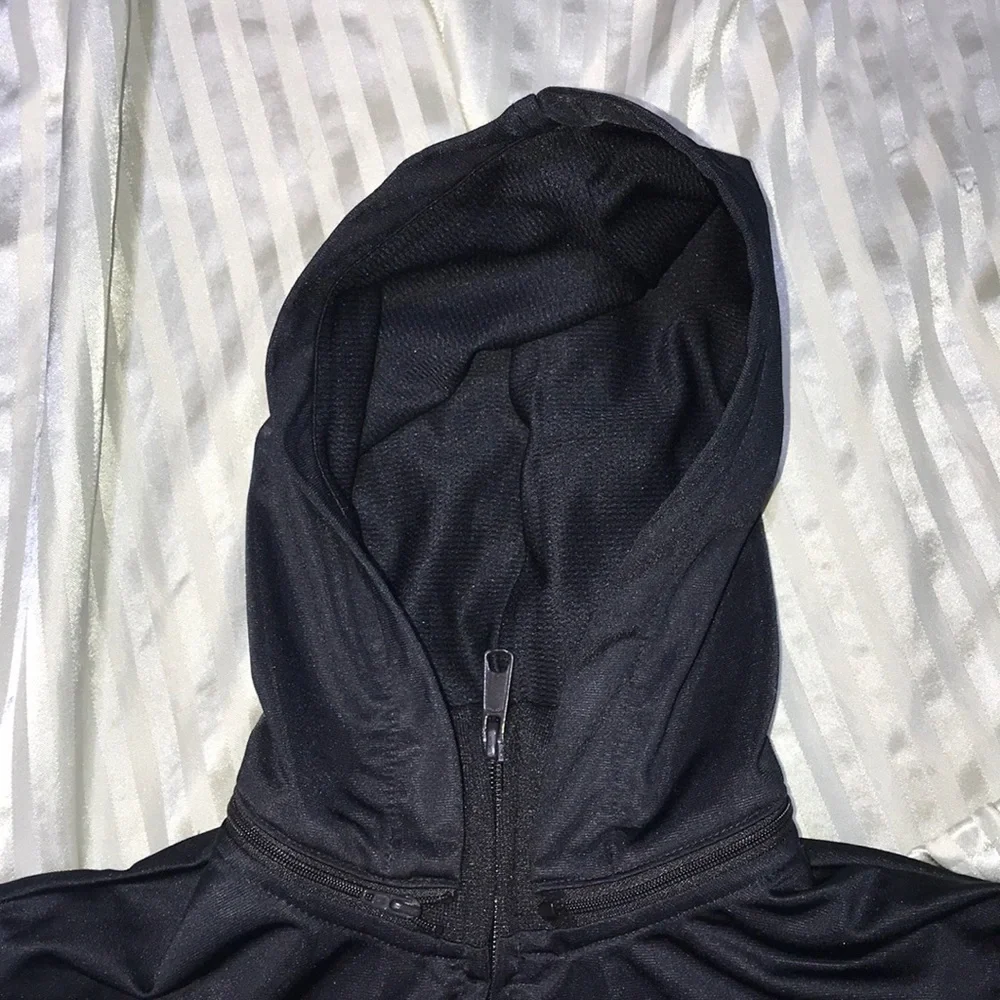 GapKids Black Zip Up Running Jacket Removable Hood